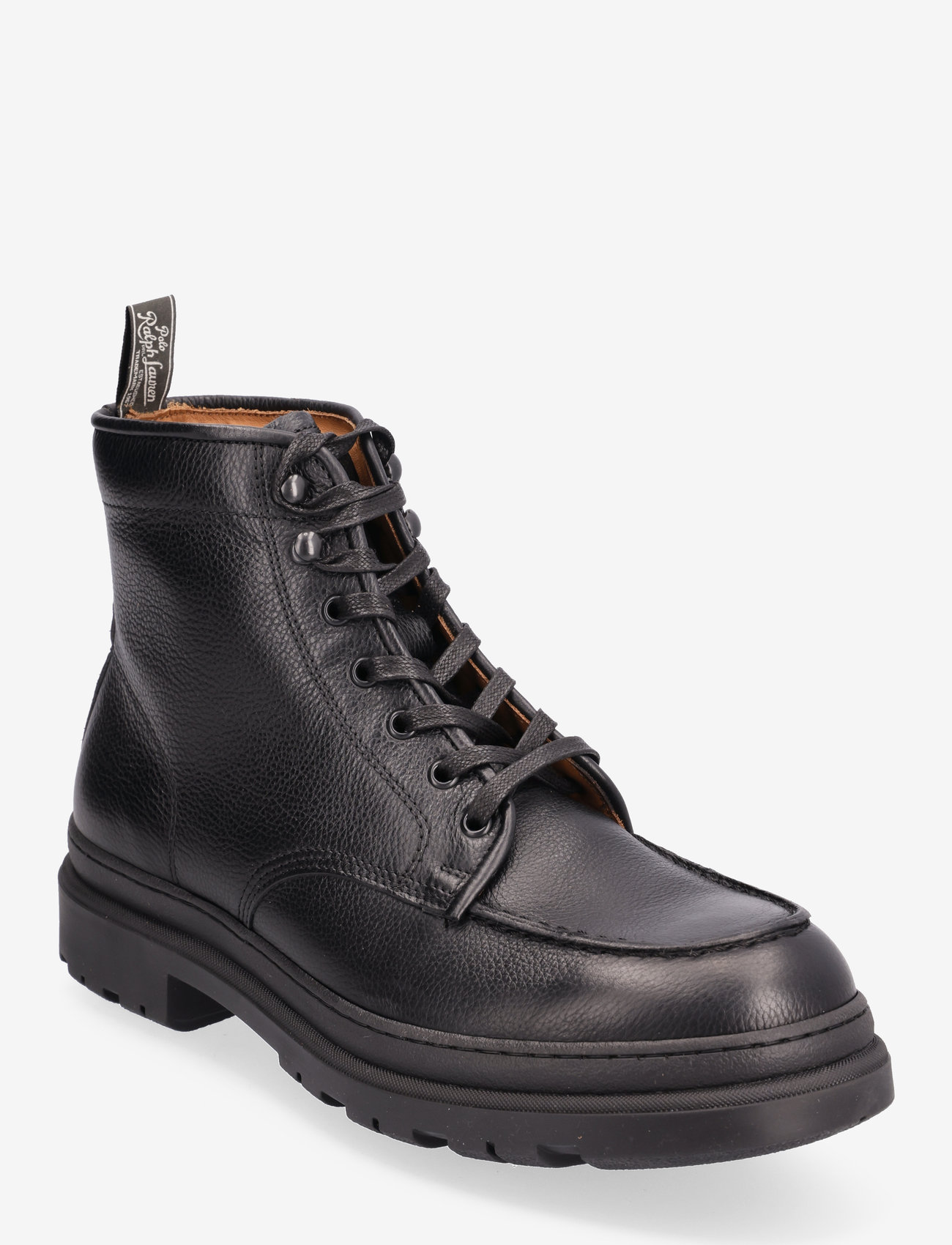 Polo Ralph Lauren - Leather Lace-Up Boot - Šņorējami - black - 0