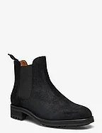 Bryson Waxed Suede Chelsea Boot - BLACK