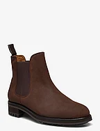 Bryson Waxed Suede Chelsea Boot - CHOCOLATE BROWN