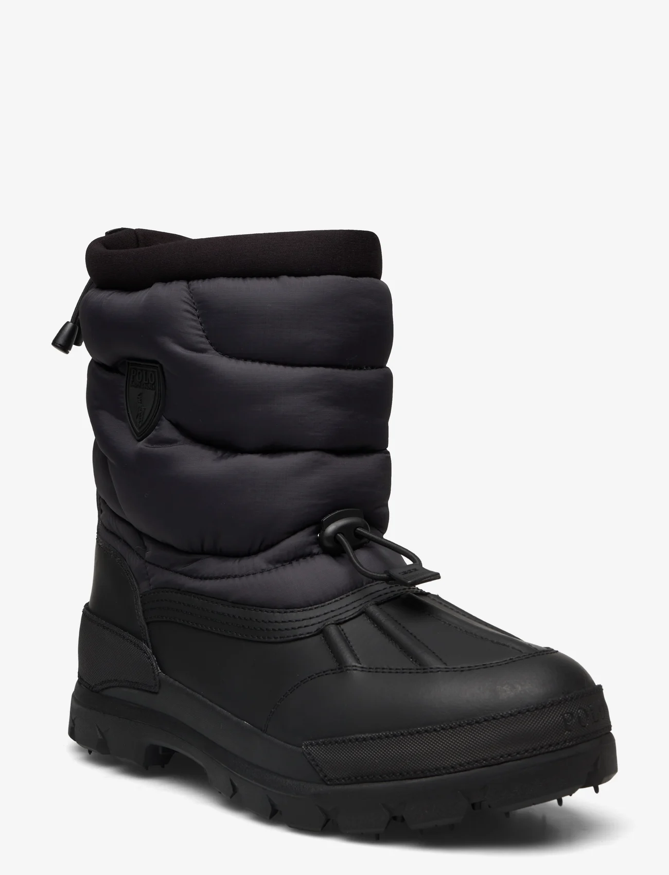 Polo Ralph Lauren - Oslo Quilted Ripstop & Leather Boot - ziemas zābaki - black - 0