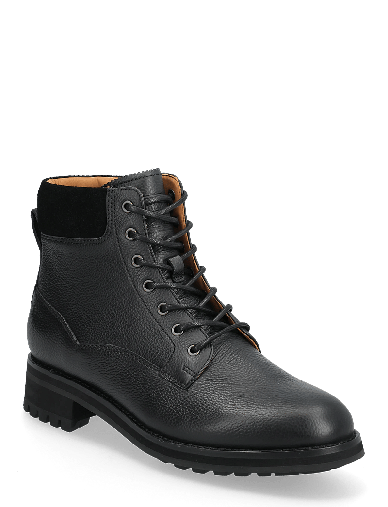 Polo Ralph Lauren - Bryson Mid Leather Field Boot - støvler med snøre - black - 0