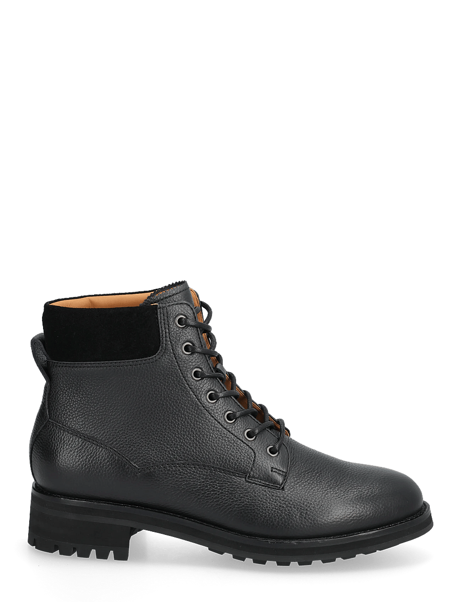 Polo Ralph Lauren - Bryson Mid Leather Field Boot - Šņorējami zābaki - black - 1
