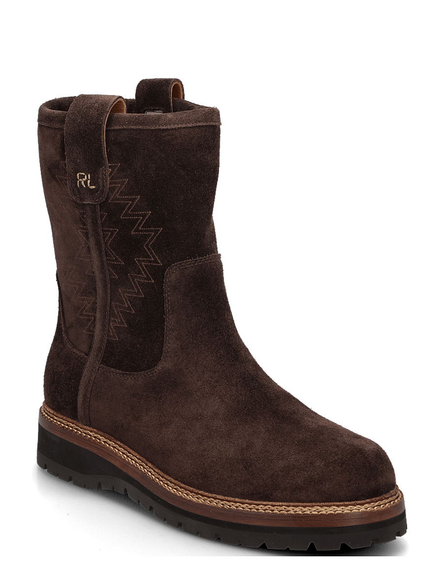 Polo Ralph Lauren - Alpine Suede Pull-On Boot - boots - dark chocolate - 0