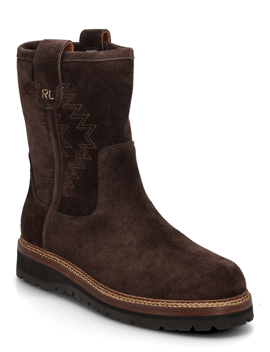 Polo Ralph Lauren - Alpine Suede Pull-On Boot - boots - dark chocolate - 0