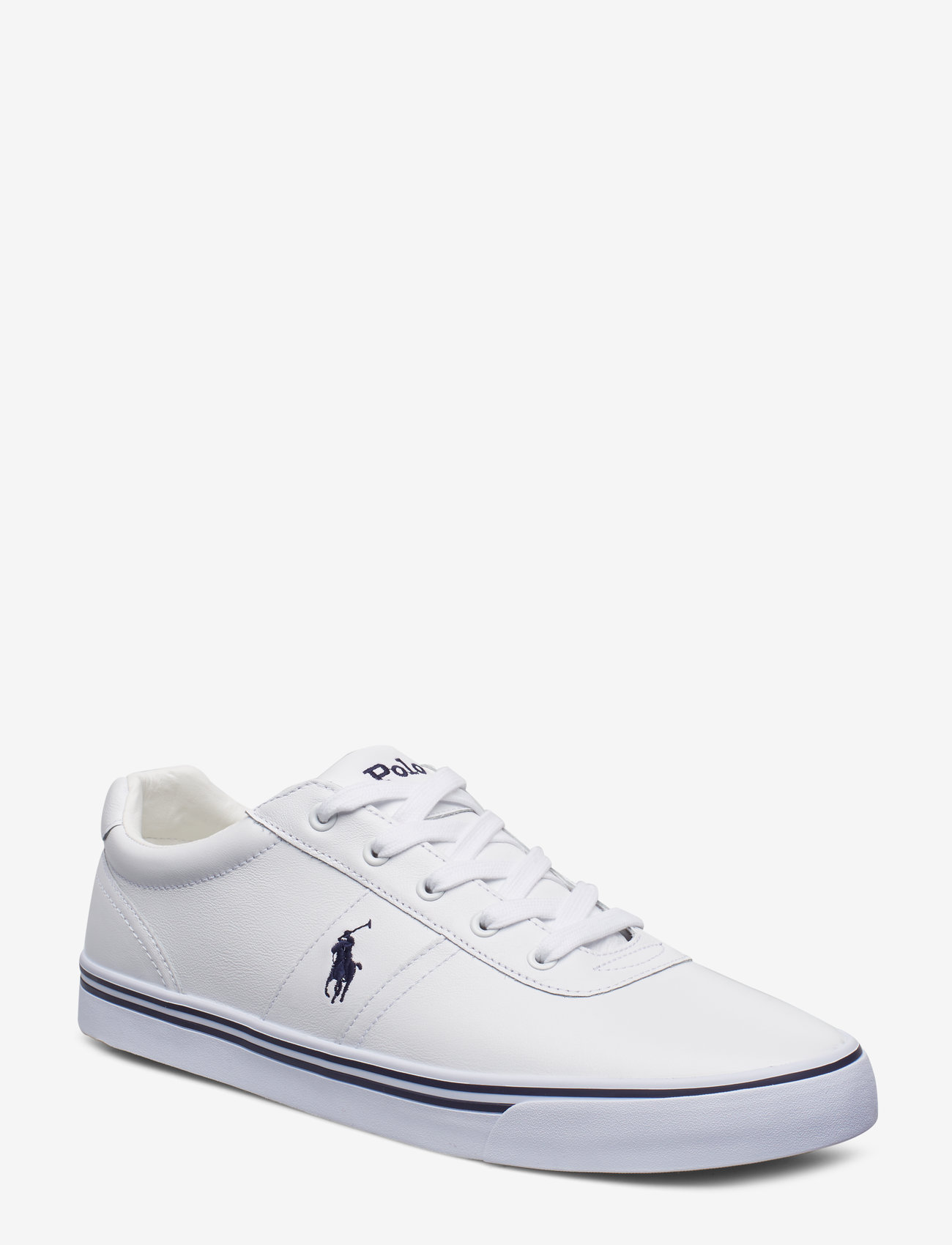 Polo Ralph Lauren - Hanford Leather Sneaker - ar pazeminātu potītes daļu - pure white - 0