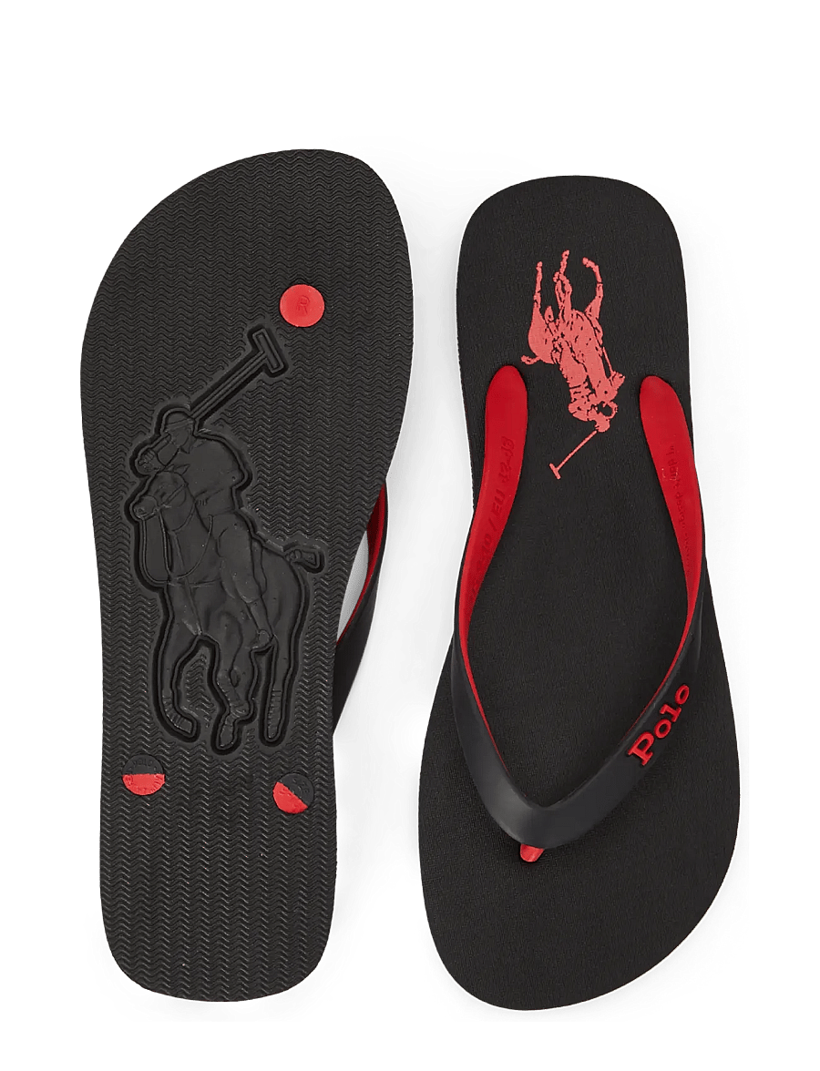 Polo Ralph Lauren - Bolt Pony Flip-Flop - shop efter anledning - black/rl2000 red - 2