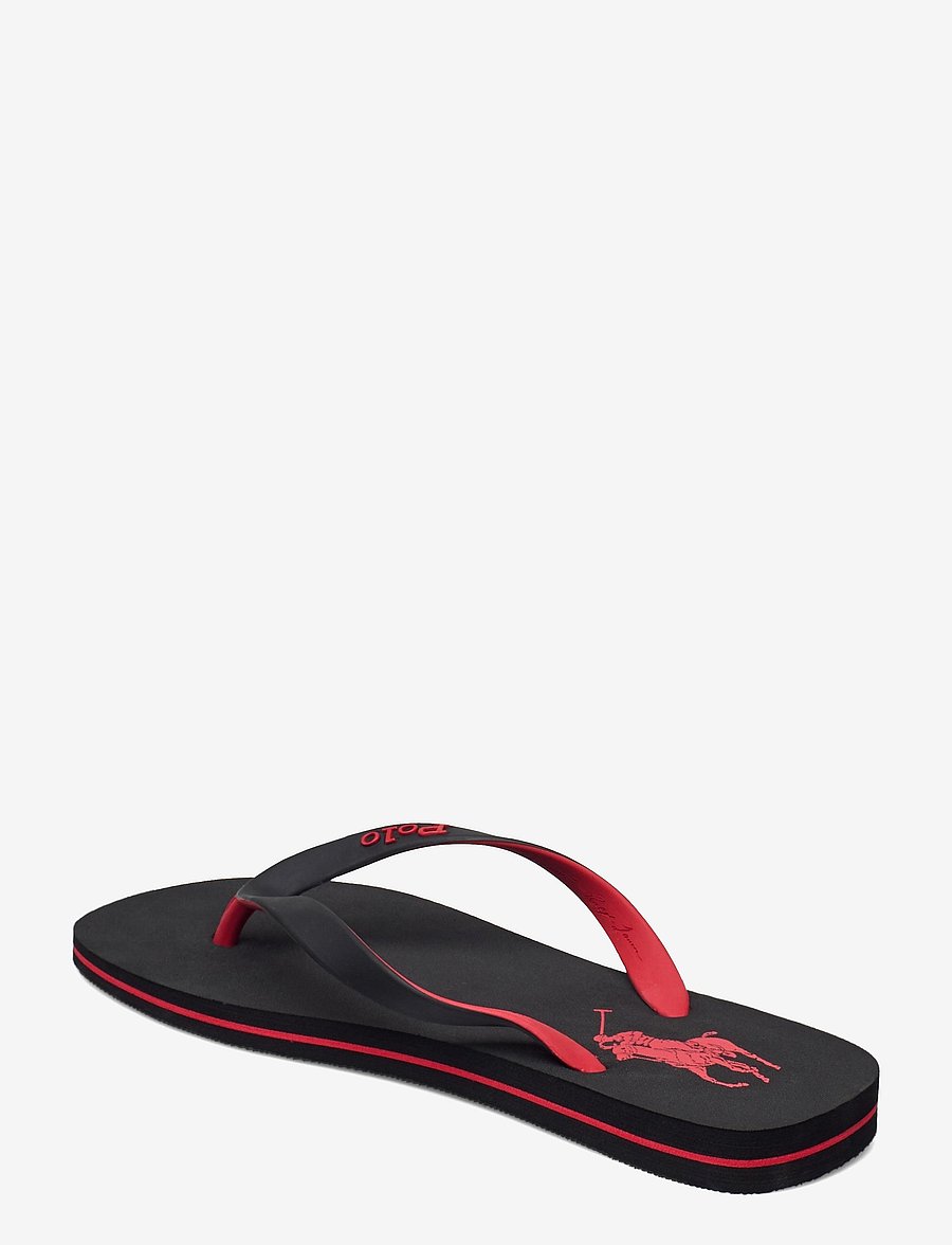 Polo Ralph Lauren - Bolt Pony Flip-Flop - urlaubsfavoriten - black/rl2000 red - 2