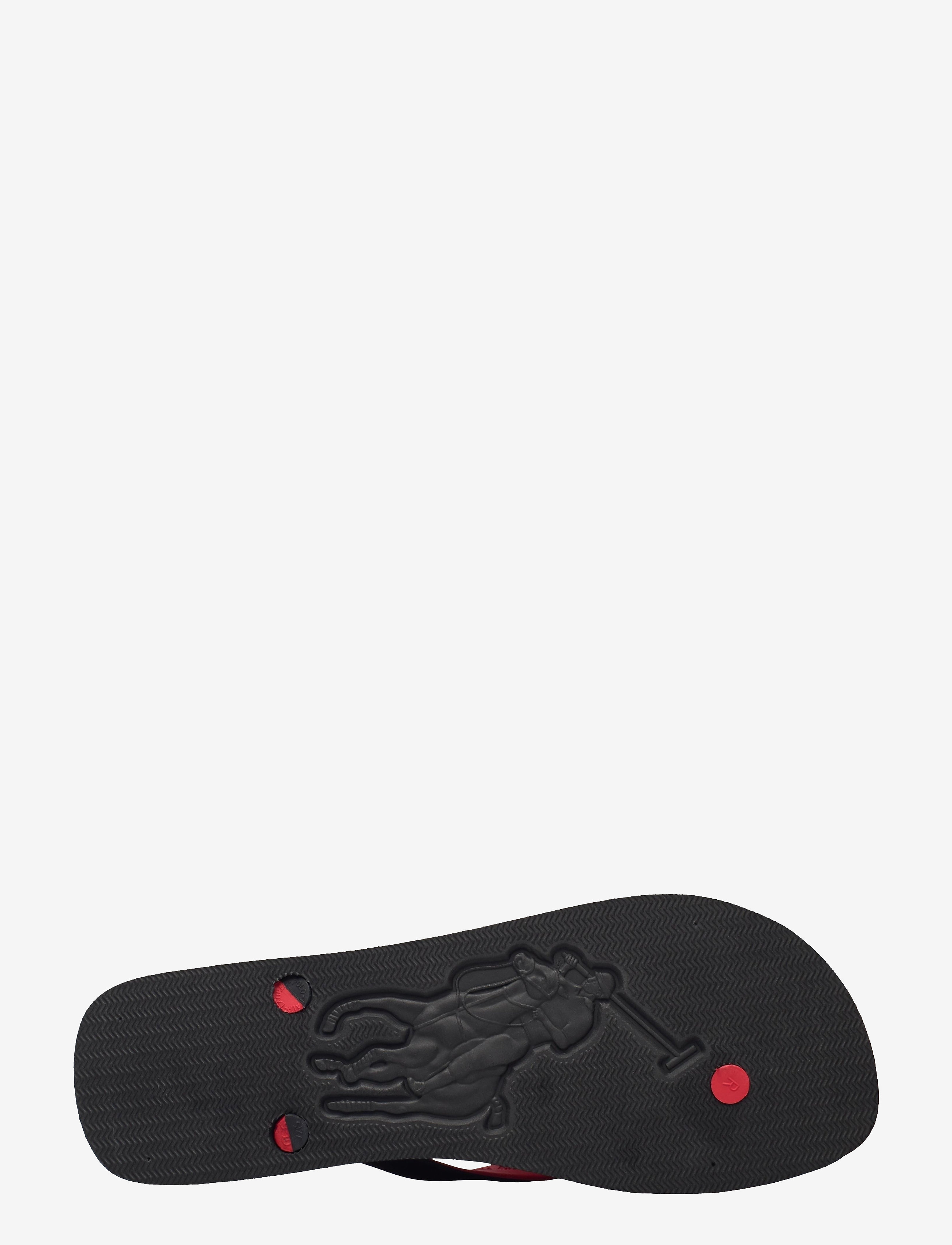 Polo Ralph Lauren - Bolt Pony Flip-Flop - puhkuse põhitooted - black/rl2000 red - 4