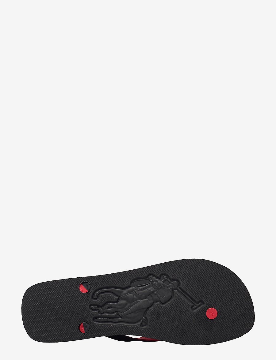 Polo Ralph Lauren - Bolt Pony Flip-Flop - urlaubsfavoriten - black/rl2000 red - 4