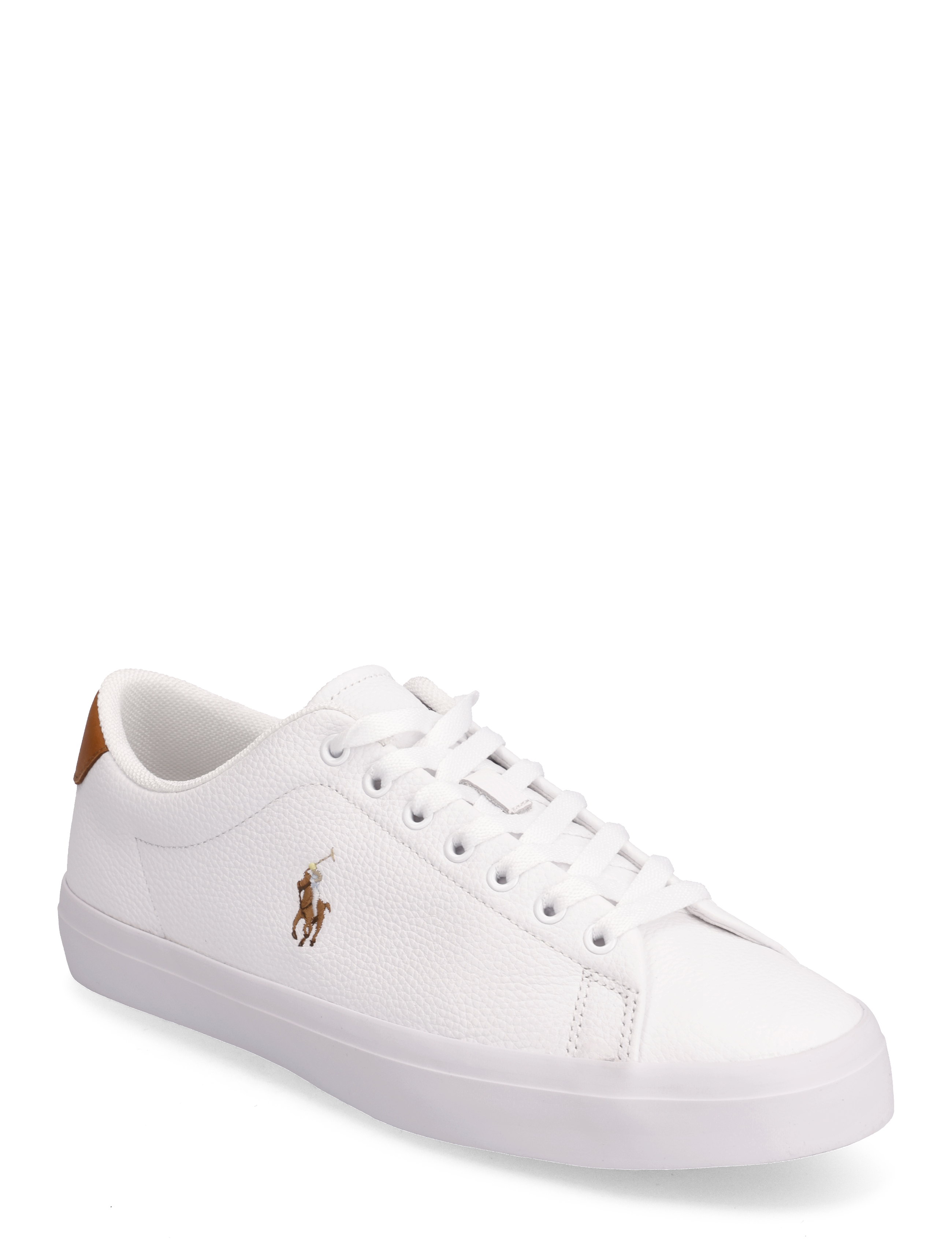 Polo Ralph Lauren Longwood Leather Sneaker - Sko - WHITE/MULTI PP / white