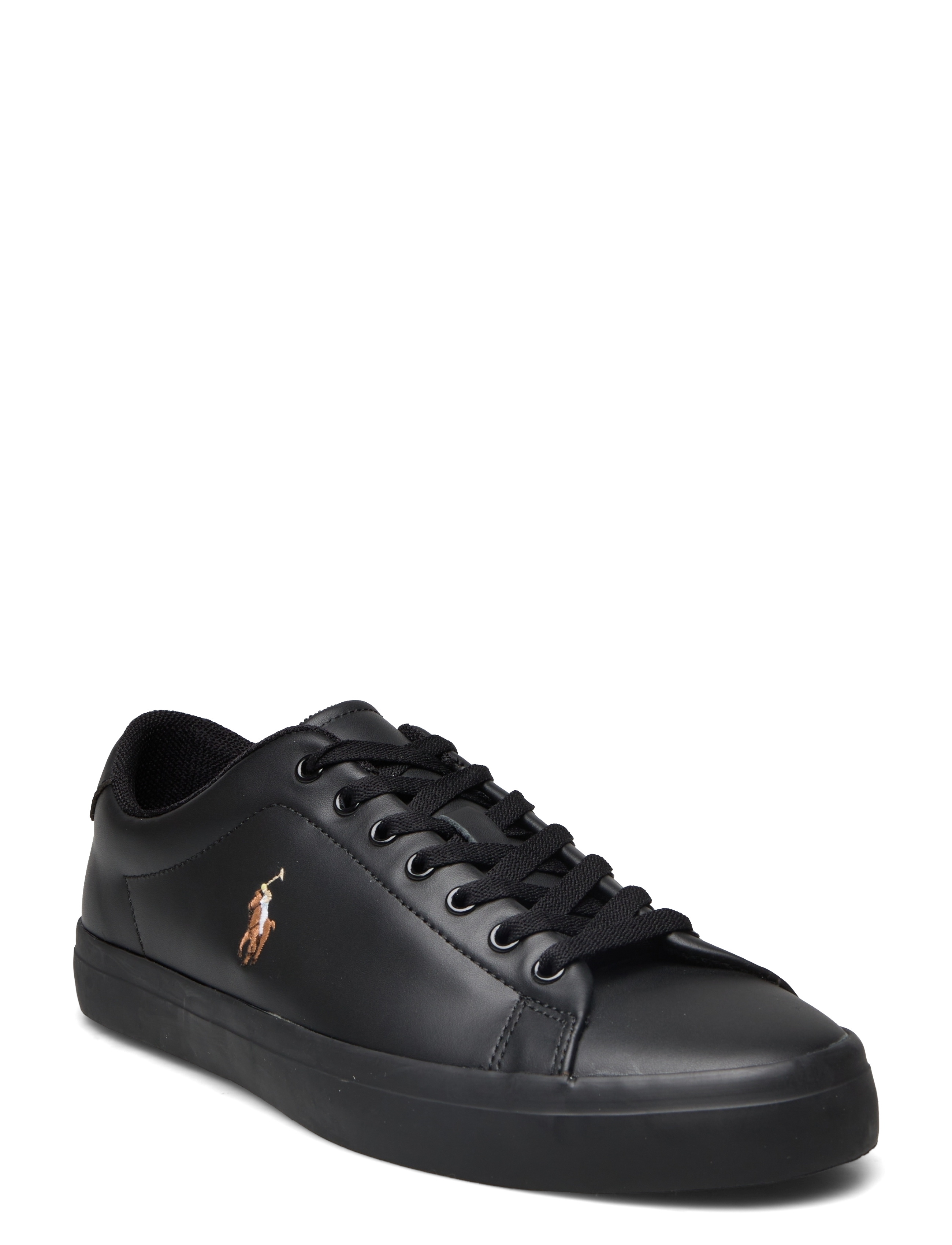 Polo Ralph Lauren Longwood Leather Sneaker - Shoes - BLACK/BLACK/MULTI / black