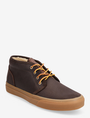 Polo Ralph Lauren - SUEDE/SHEARLING-KEATON CHKKA-SK-HTL - business-sneakers - chocolate brown - 0