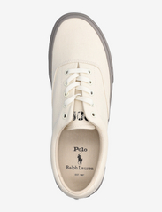 Polo Ralph Lauren - Keaton Twill Sneaker - ar pazeminātu potītes daļu - off white/grey fo - 3