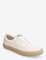 Polo Ralph Lauren - Keaton Twill Sneaker - ar pazeminātu potītes daļu - off white/sand du - 0