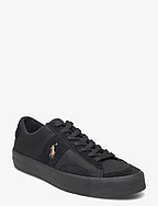 Sayer Canvas & Suede Sneaker - BLACK/BLACK