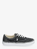 Keaton Washed Canvas Sneaker - BLACK