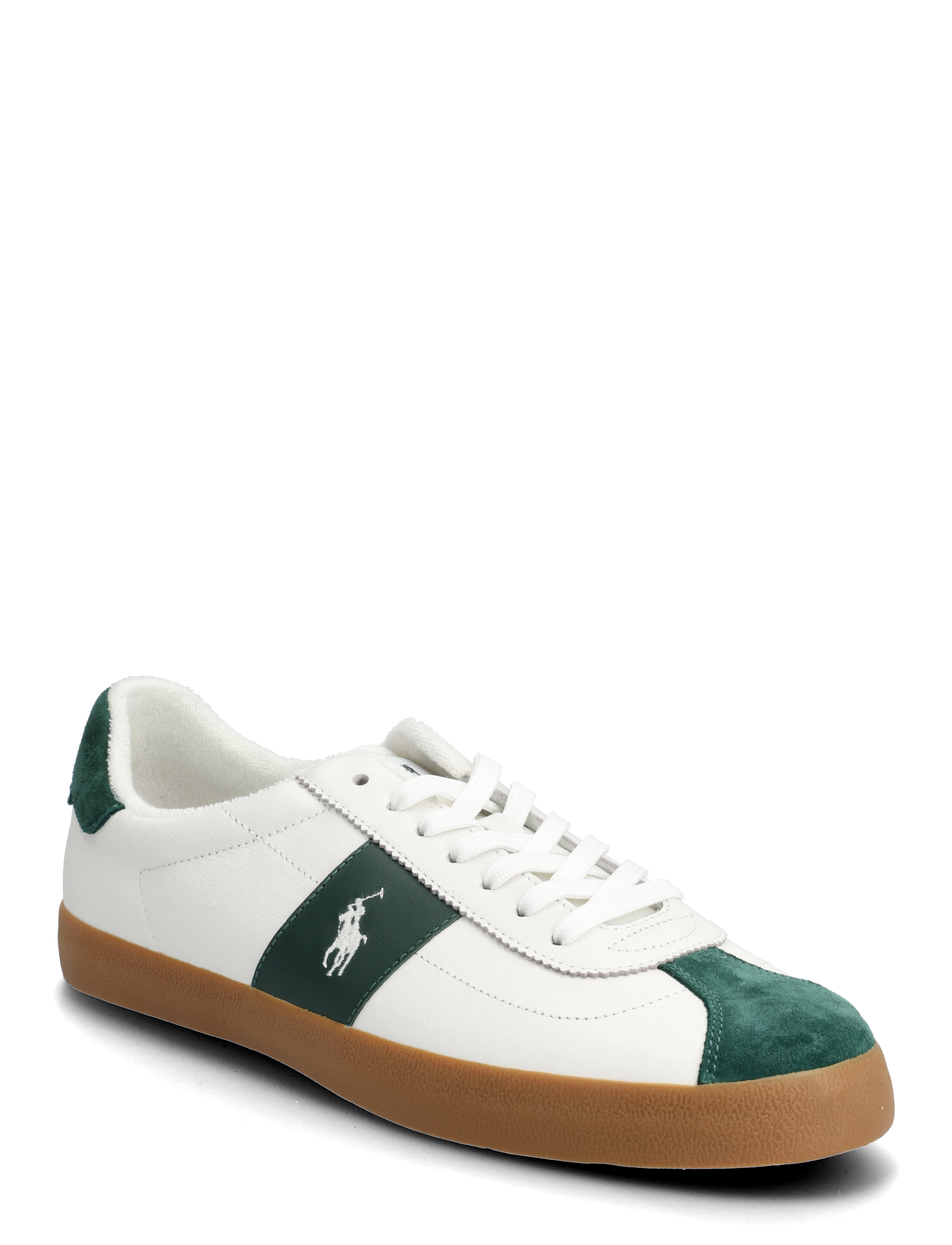 Polo Ralph Lauren - Court Vulc Leather-Suede Sneaker - baskets basses - deckwash white/fo - 1