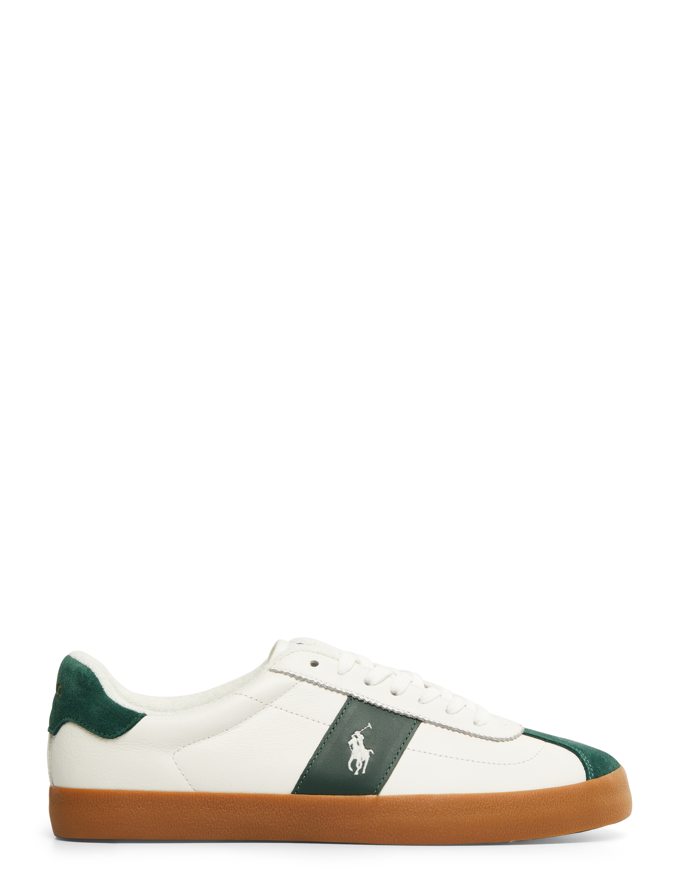 Polo Ralph Lauren Court Vulc Leather-Suede Sneaker, 46, Sneakers, Mehrfarbig/gemustert - Low-top Männerswear
