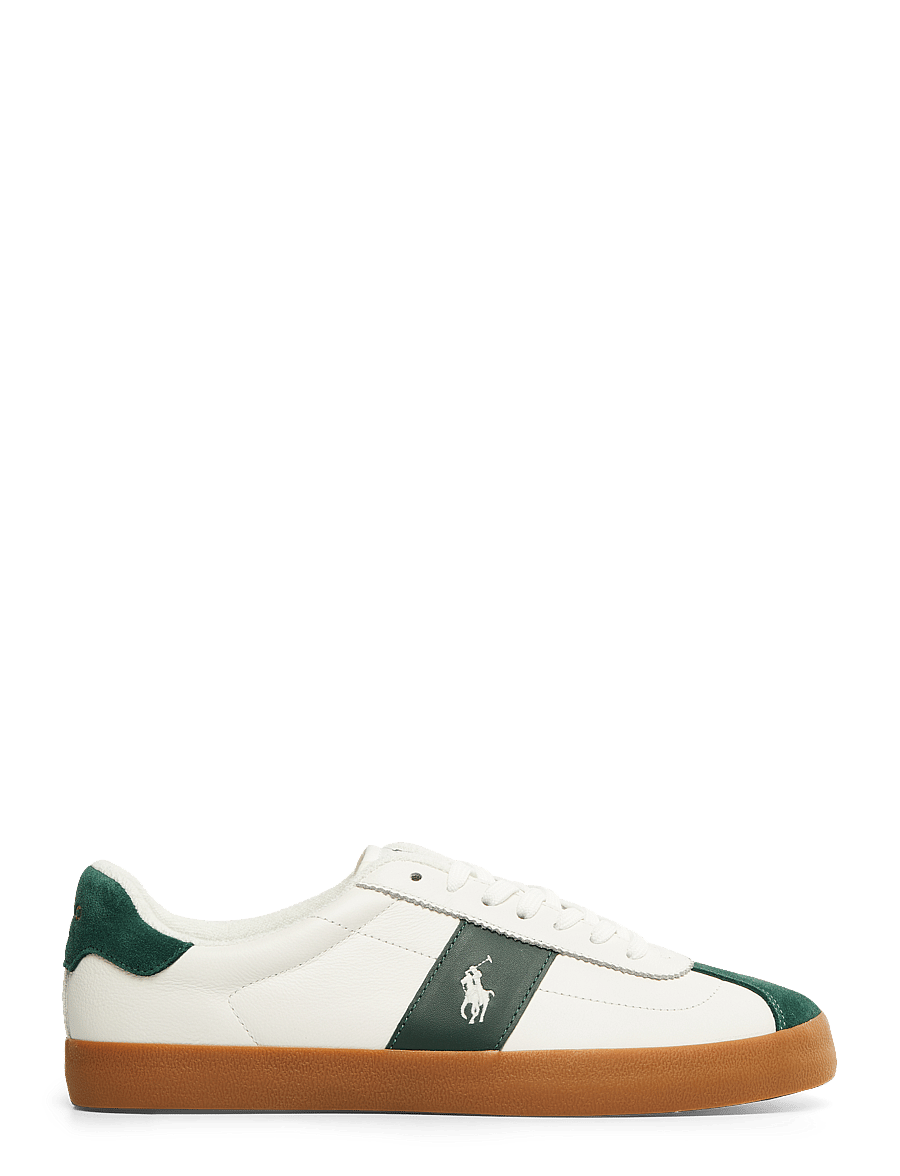 Polo Ralph Lauren - Court Vulc Leather-Suede Sneaker - baskets basses - deckwash white/fo - 0