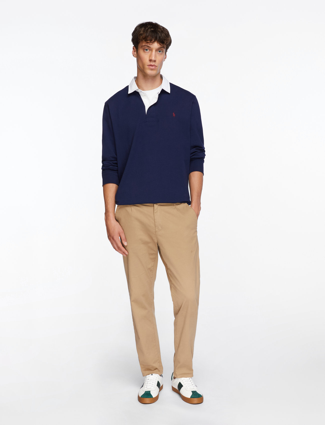 Polo Ralph Lauren - Court Vulc Leather-Suede Sneaker - niedriger schnitt - deckwash white/fo - 2