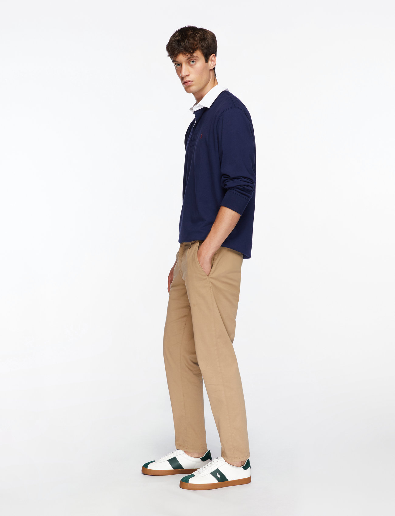 Polo Ralph Lauren - Court Vulc Leather-Suede Sneaker - niedriger schnitt - deckwash white/fo - 3