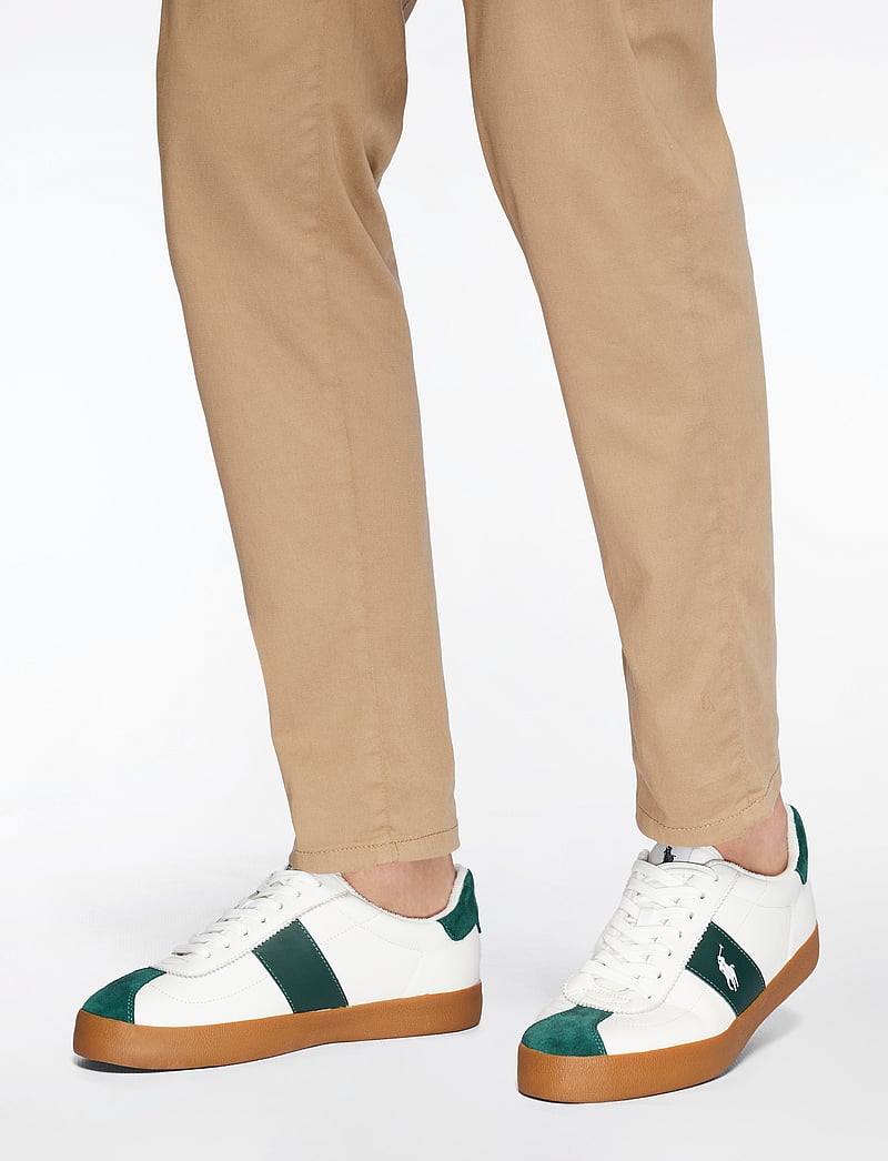 Polo Ralph Lauren - Court Vulc Leather-Suede Sneaker - niedriger schnitt - deckwash white/fo - 0