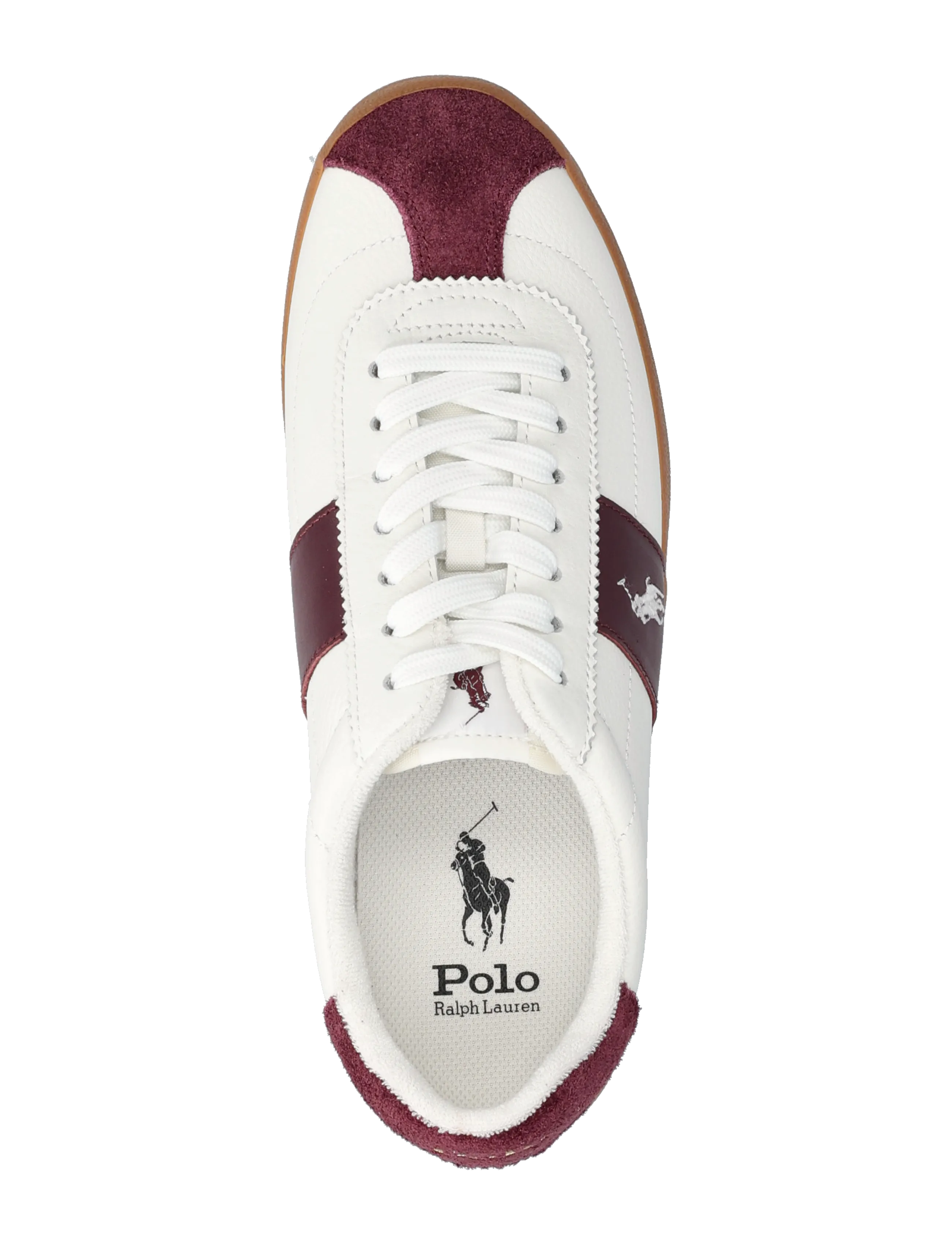 Polo Ralph Lauren - Court Vulc Leather-Suede Sneaker - låga sneakers - deckwash white/wi - 3