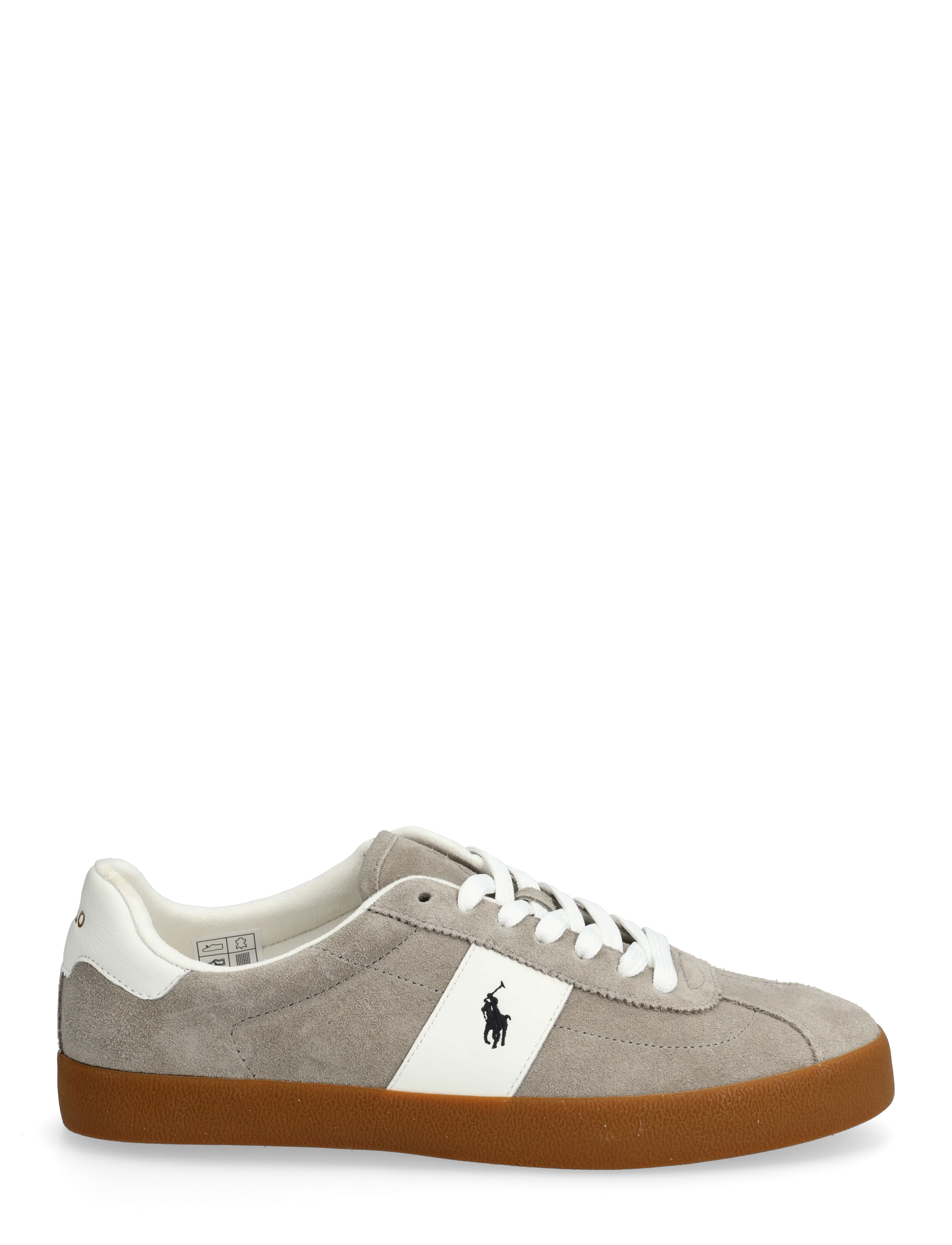 Polo Ralph Lauren - Court Vulc Suede Sneaker - lave sneakers - earth grey/deckwa - 1