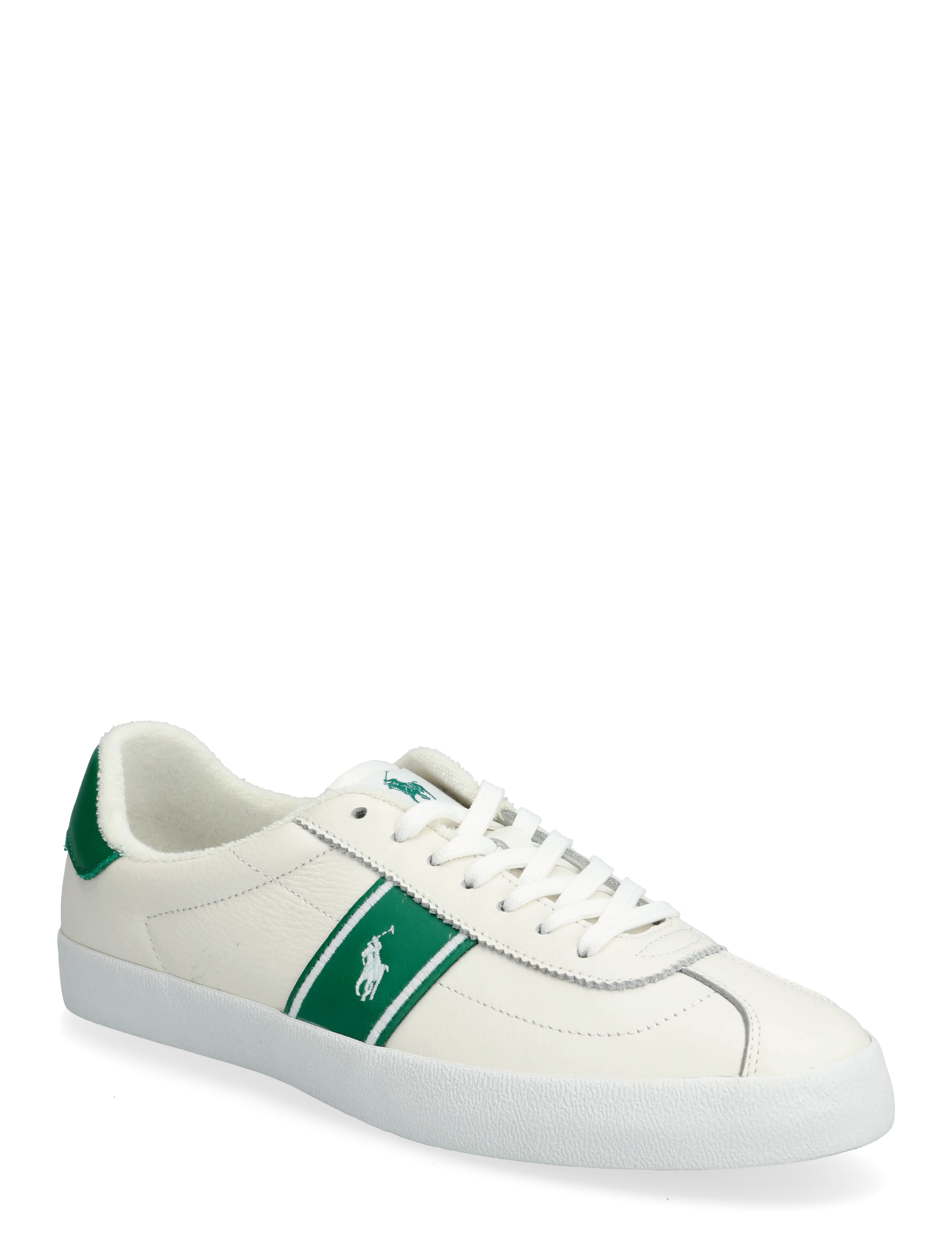 Polo Ralph Lauren Court Vulc Leather Sneaker - Sko - DECKWASH WHITE/GR / cream