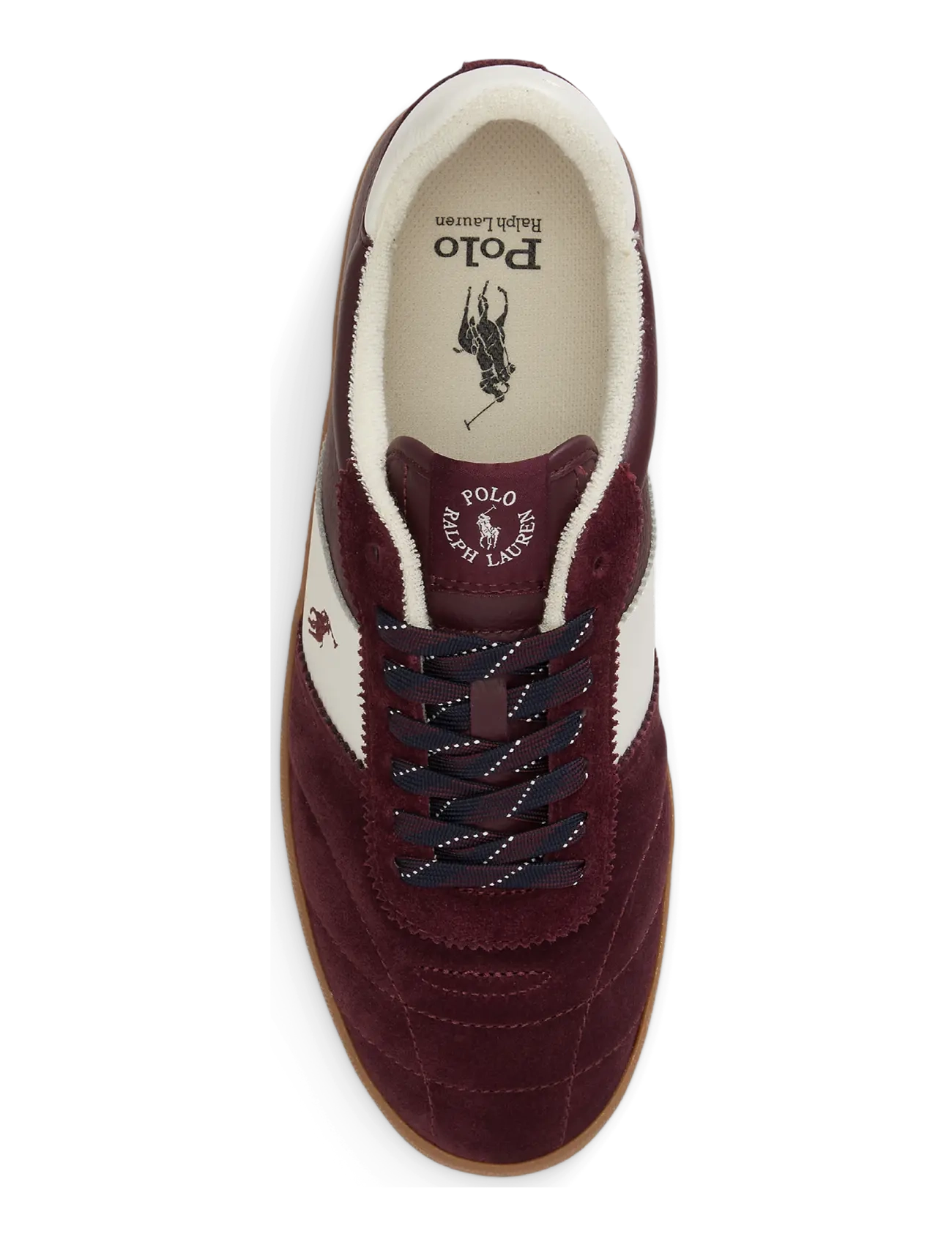 Polo Ralph Lauren - Court Vulc Leather-Suede Sneaker - low-top sneaker - harvard wine/deck - 1