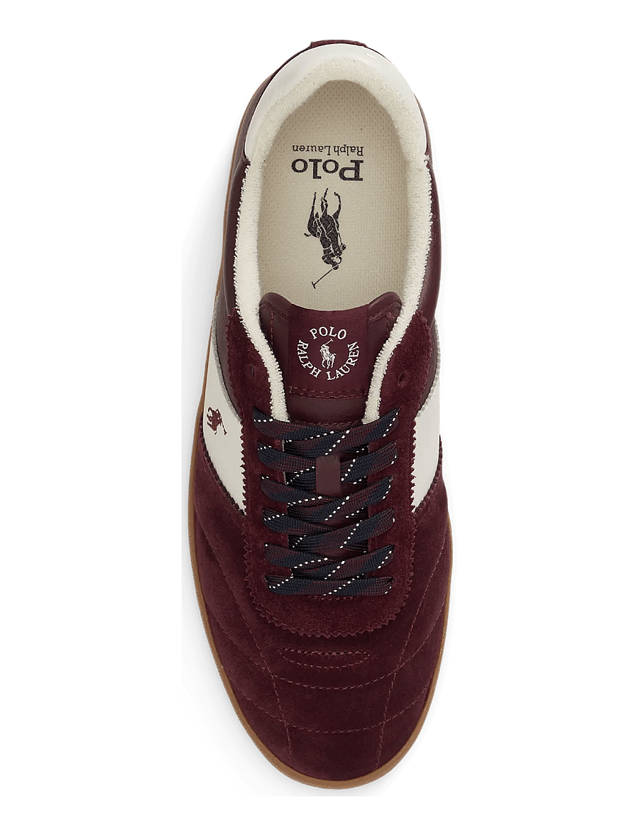 Polo Ralph Lauren - Court Vulc Leather-Suede Sneaker - low-top sneaker - harvard wine/deck - 1