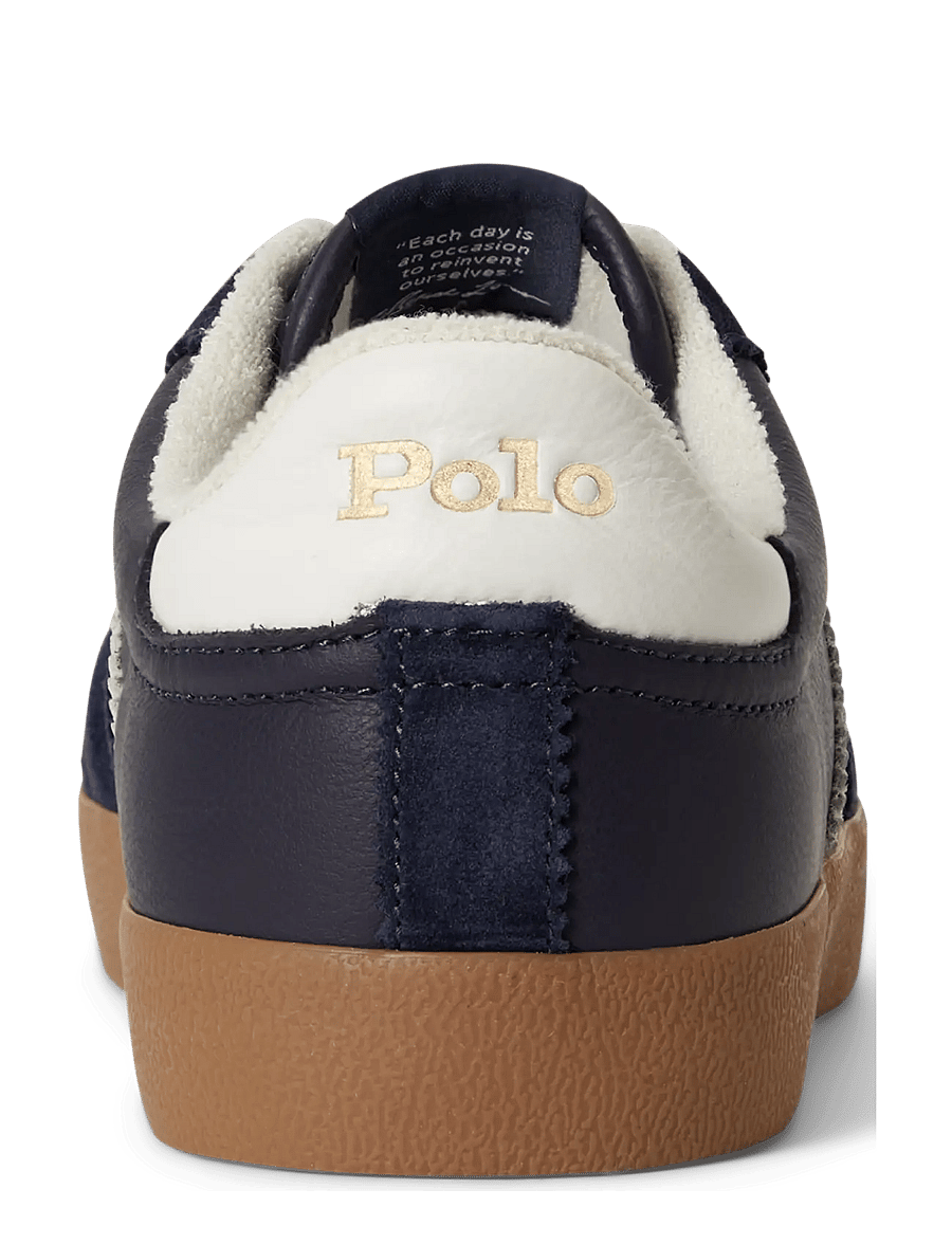 Polo Ralph Lauren - Court Vulc Leather-Suede Sneaker - low-top sneaker - hunter navy/deckw - 1