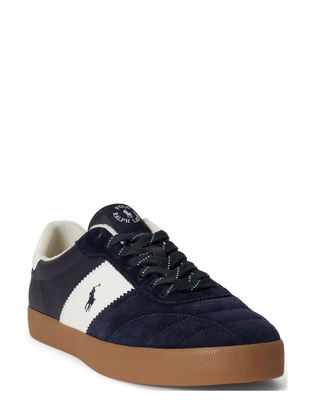 Polo Ralph Lauren - Court Vulc Leather-Suede Sneaker - low-top sneaker - hunter navy/deckw - 2