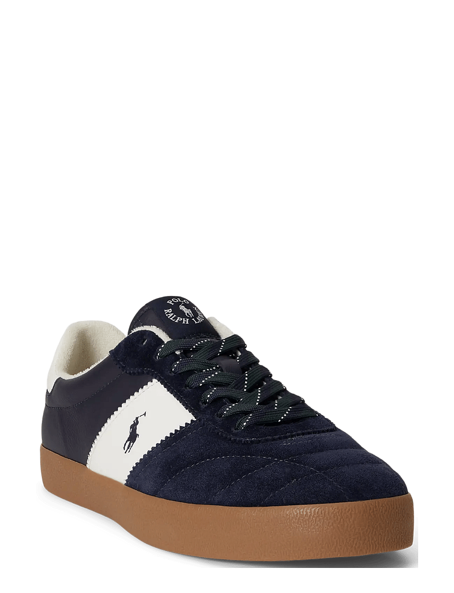 Polo Ralph Lauren - Court Vulc Leather-Suede Sneaker - low-top sneaker - hunter navy/deckw - 2