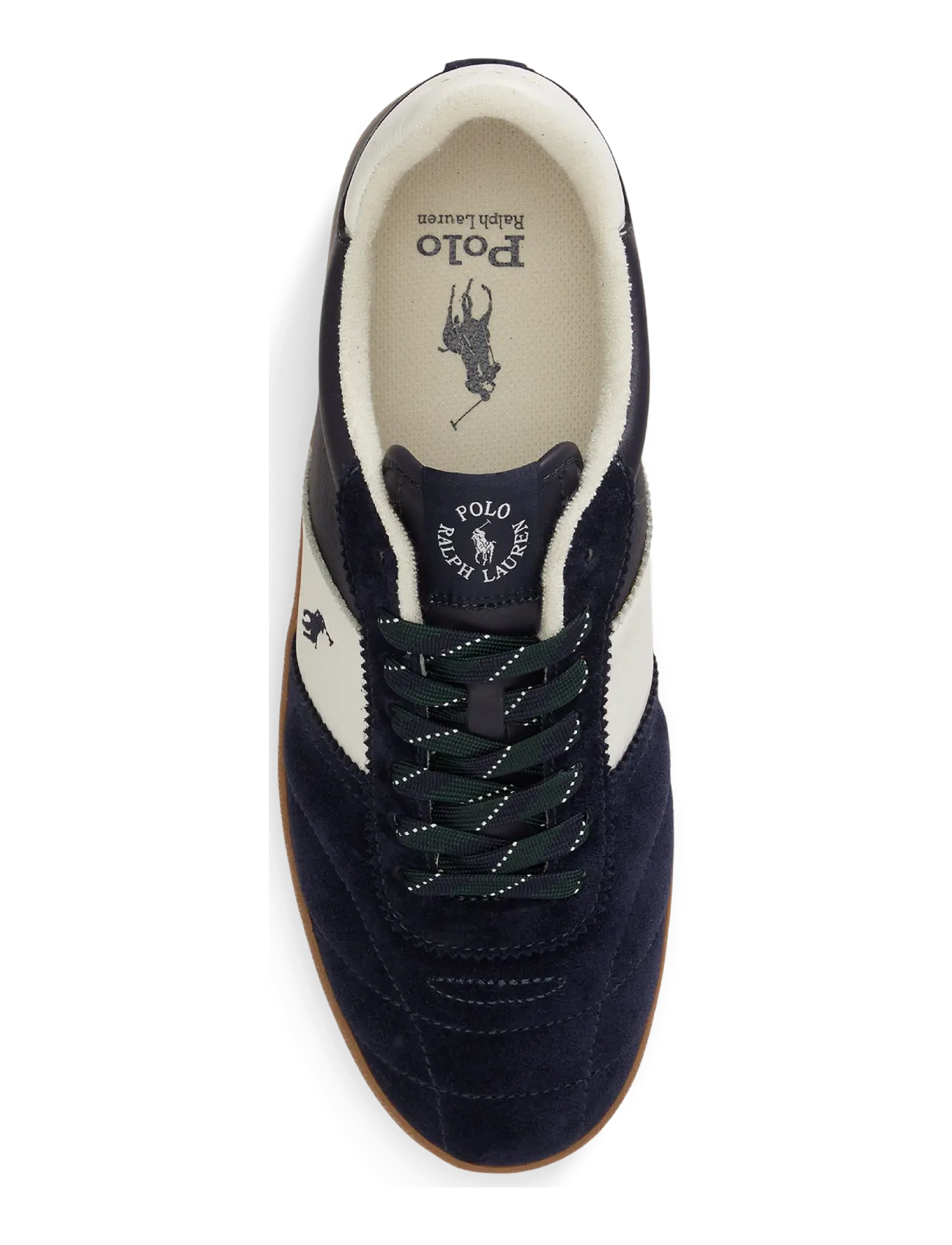 Polo Ralph Lauren - Court Vulc Leather-Suede Sneaker - low-top sneaker - hunter navy/deckw - 3
