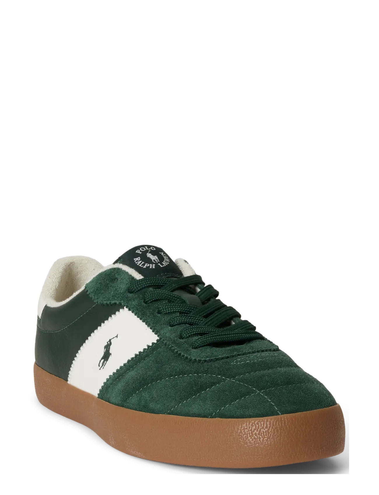 Polo Ralph Lauren - Court Vulc Leather-Suede Sneaker - low-top sneaker - new forest/deckwa - 1