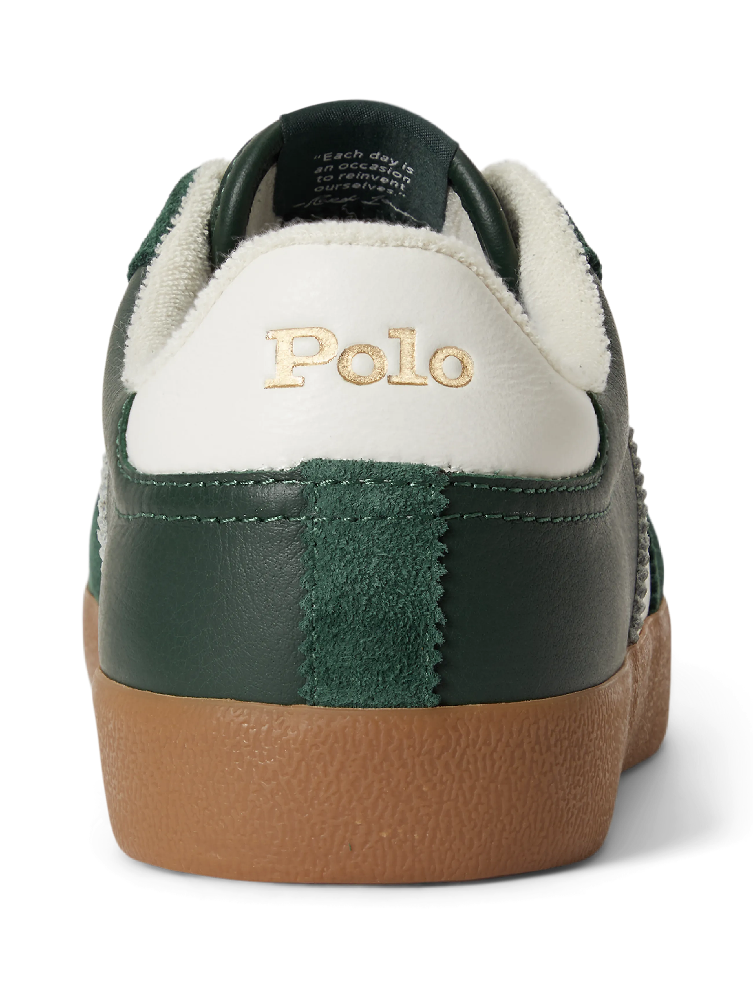 Polo Ralph Lauren - Court Vulc Leather-Suede Sneaker - low-top sneaker - new forest/deckwa - 4