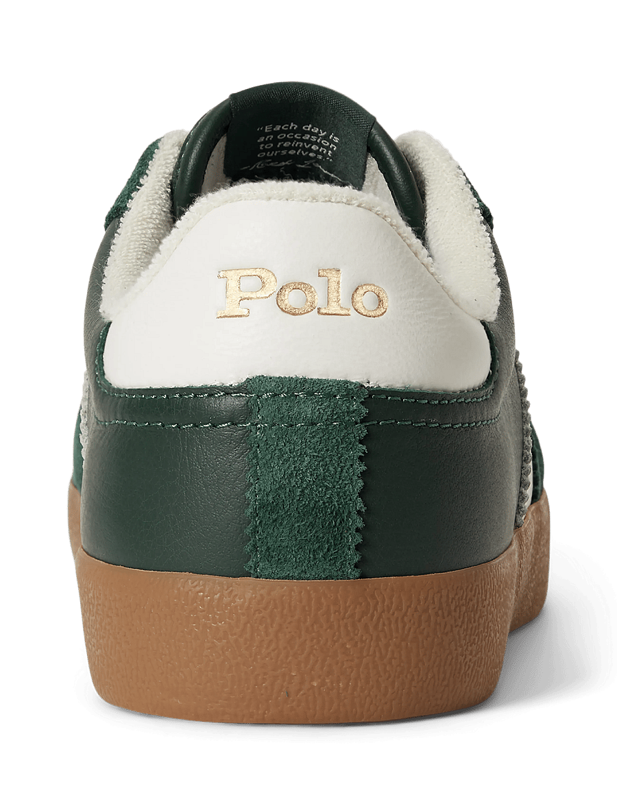 Polo Ralph Lauren - Court Vulc Leather-Suede Sneaker - low-top sneaker - new forest/deckwa - 4