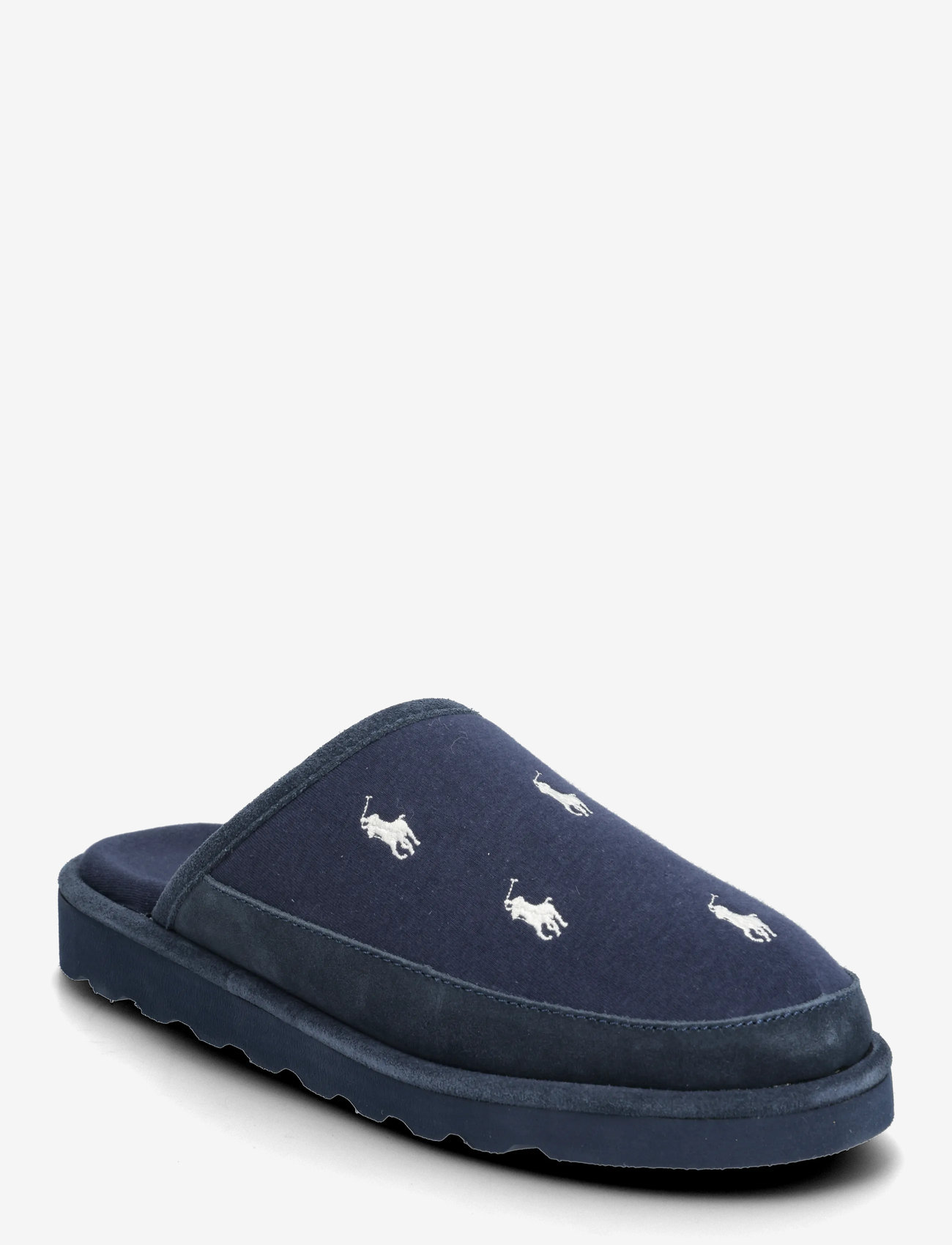 Polo Ralph Lauren - Reade Suede-Trim Polo Pony Scuff Slipper - shop efter anledning - navy/paper white - 0