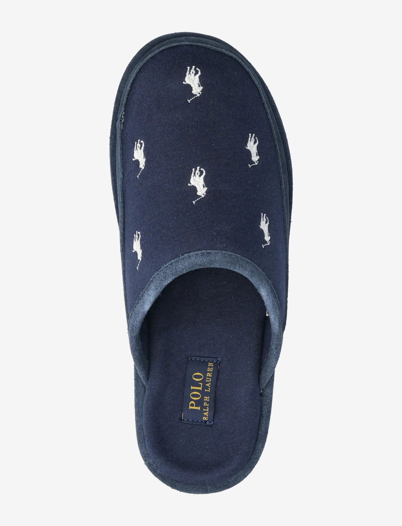 Polo Ralph Lauren - Reade Suede-Trim Polo Pony Scuff Slipper - shop efter anledning - navy/paper white - 3