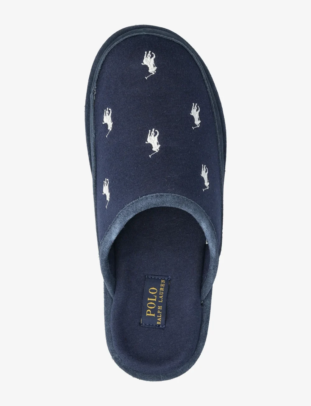 Polo Ralph Lauren - Reade Suede-Trim Polo Pony Scuff Slipper - nach anlass kaufen - navy/paper white - 3