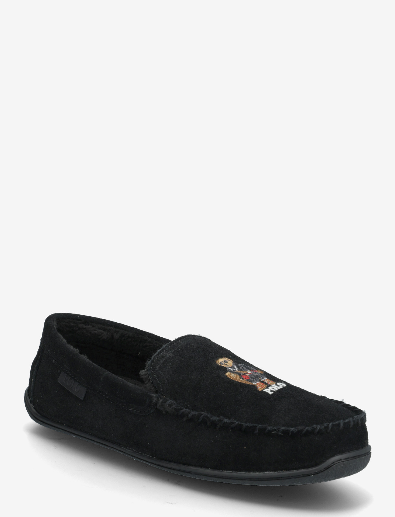 Polo Ralph Lauren - Brenan Polo Bear Suede Slipper - shoppa efter tillfälle - black/ holiday be - 0