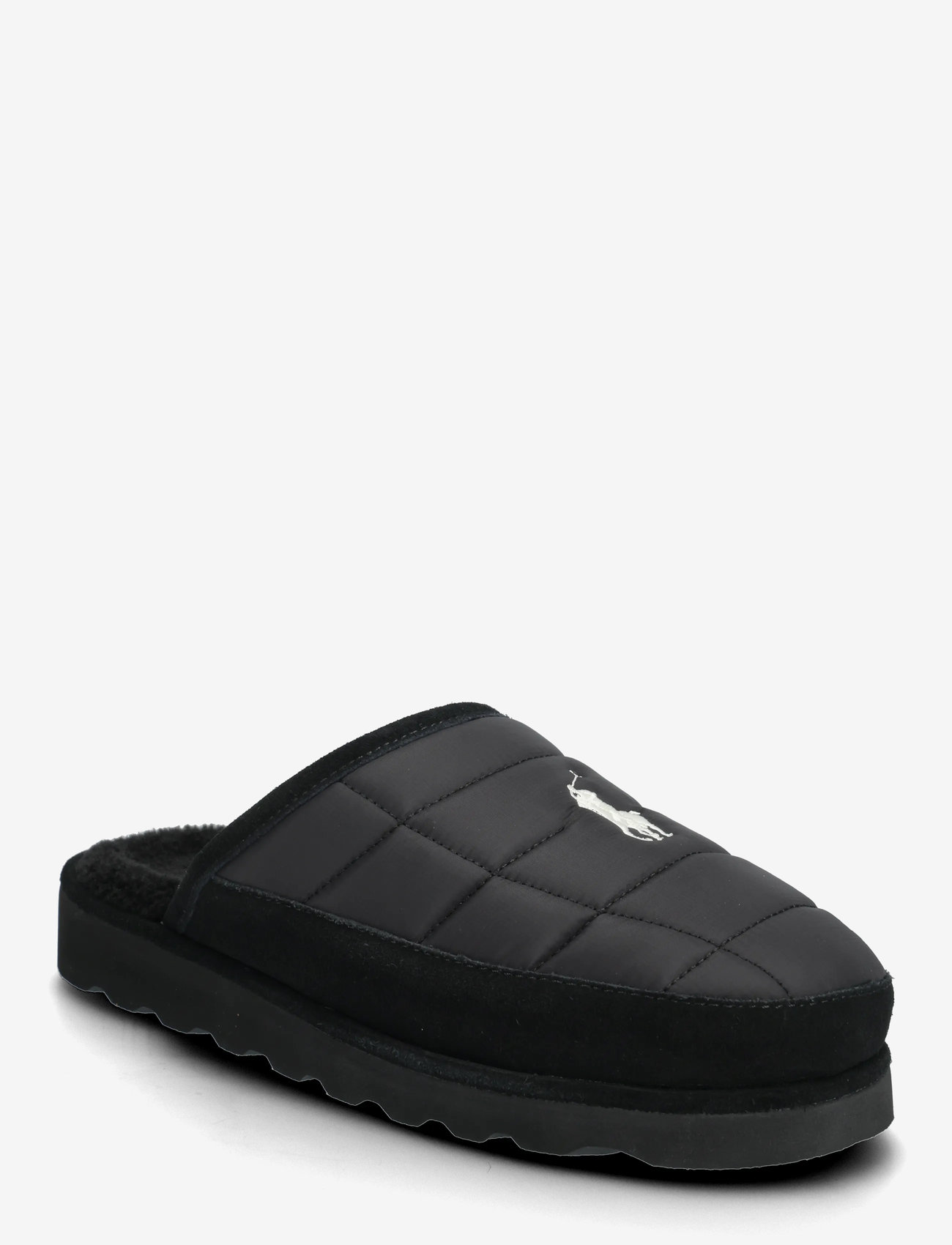 Polo Ralph Lauren - Reade Suede-Trim Quilted Scuff Slipper - shop by occasion - black/cream pp - 0