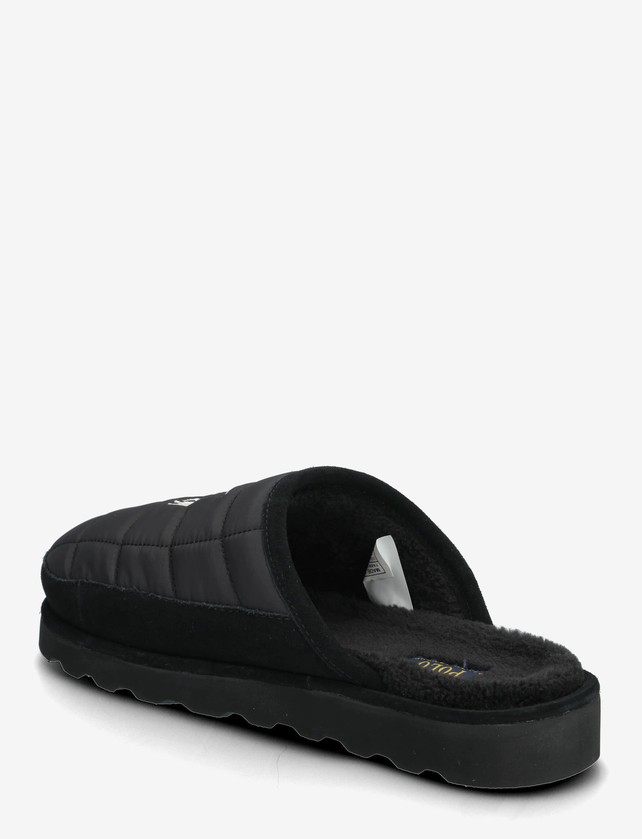 Polo Ralph Lauren - Reade Suede-Trim Quilted Scuff Slipper - shop by occasion - black/cream pp - 2