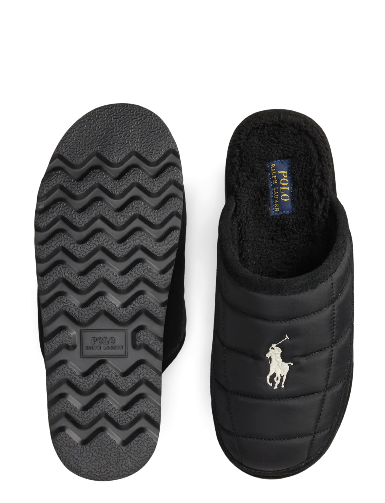 Polo Ralph Lauren - NYLON/SUEDE-READE SCUFF II - nach anlass kaufen - black/cream pp - 2
