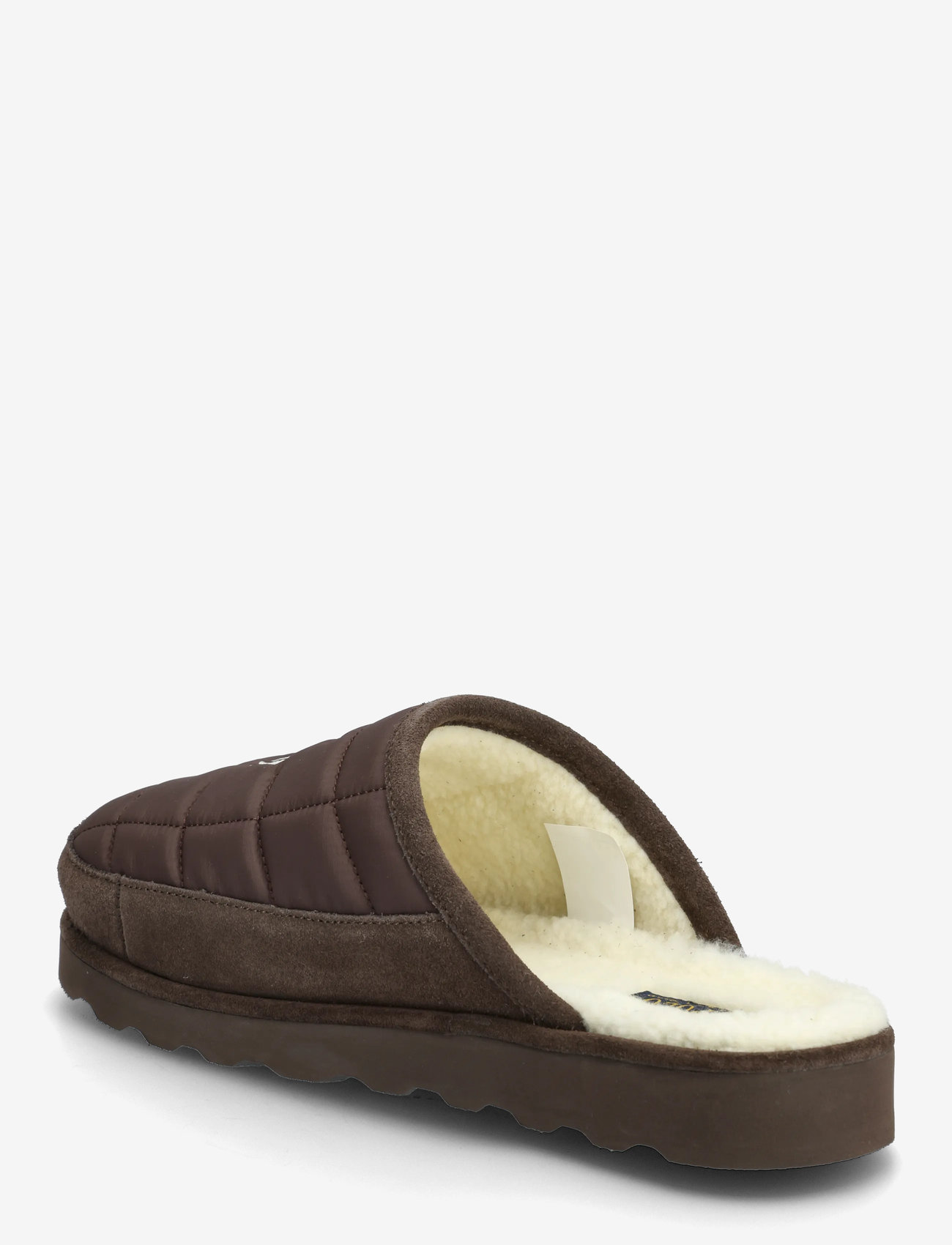 Polo Ralph Lauren - Reade Suede-Trim Quilted Scuff Slipper - shoppa efter tillfälle - brown/cream pp - 2