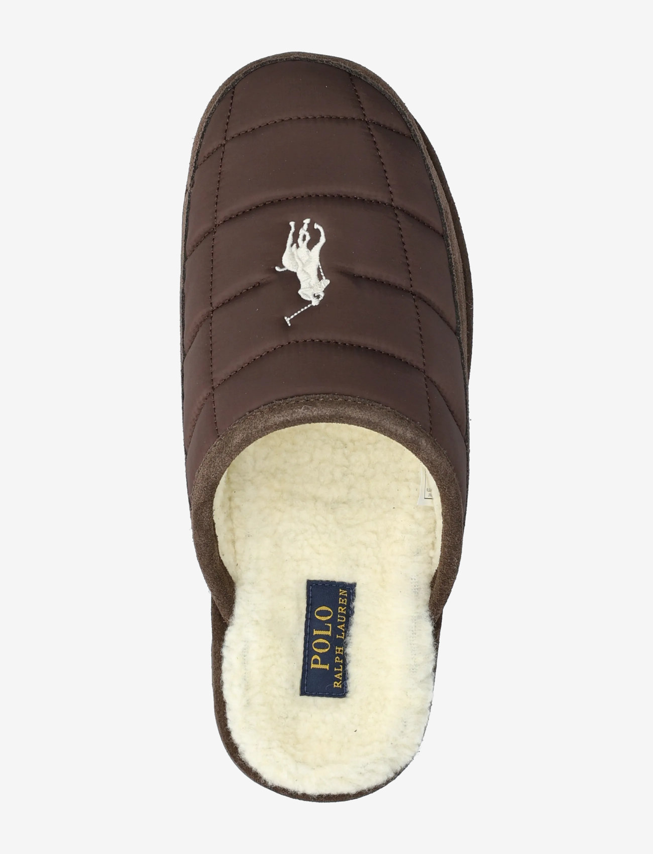 Polo Ralph Lauren - Reade Suede-Trim Quilted Scuff Slipper - shoppa efter tillfälle - brown/cream pp - 3