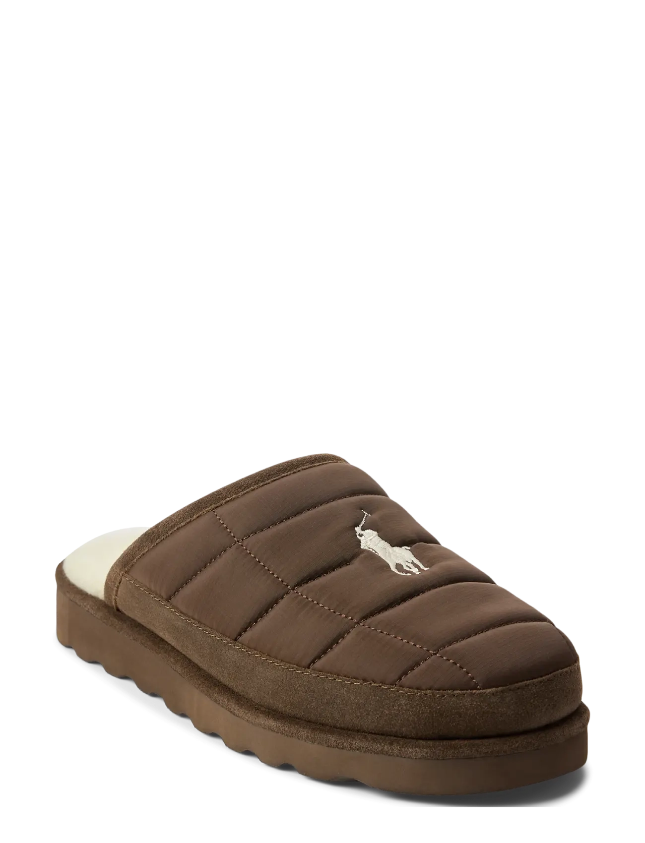 Polo Ralph Lauren - NYLON/SUEDE-READE SCUFF II - nach anlass kaufen - brown/cream pp - 3