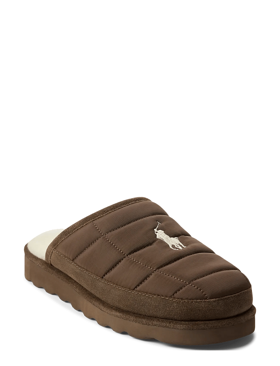 Polo Ralph Lauren - NYLON/SUEDE-READE SCUFF II - nach anlass kaufen - brown/cream pp - 3