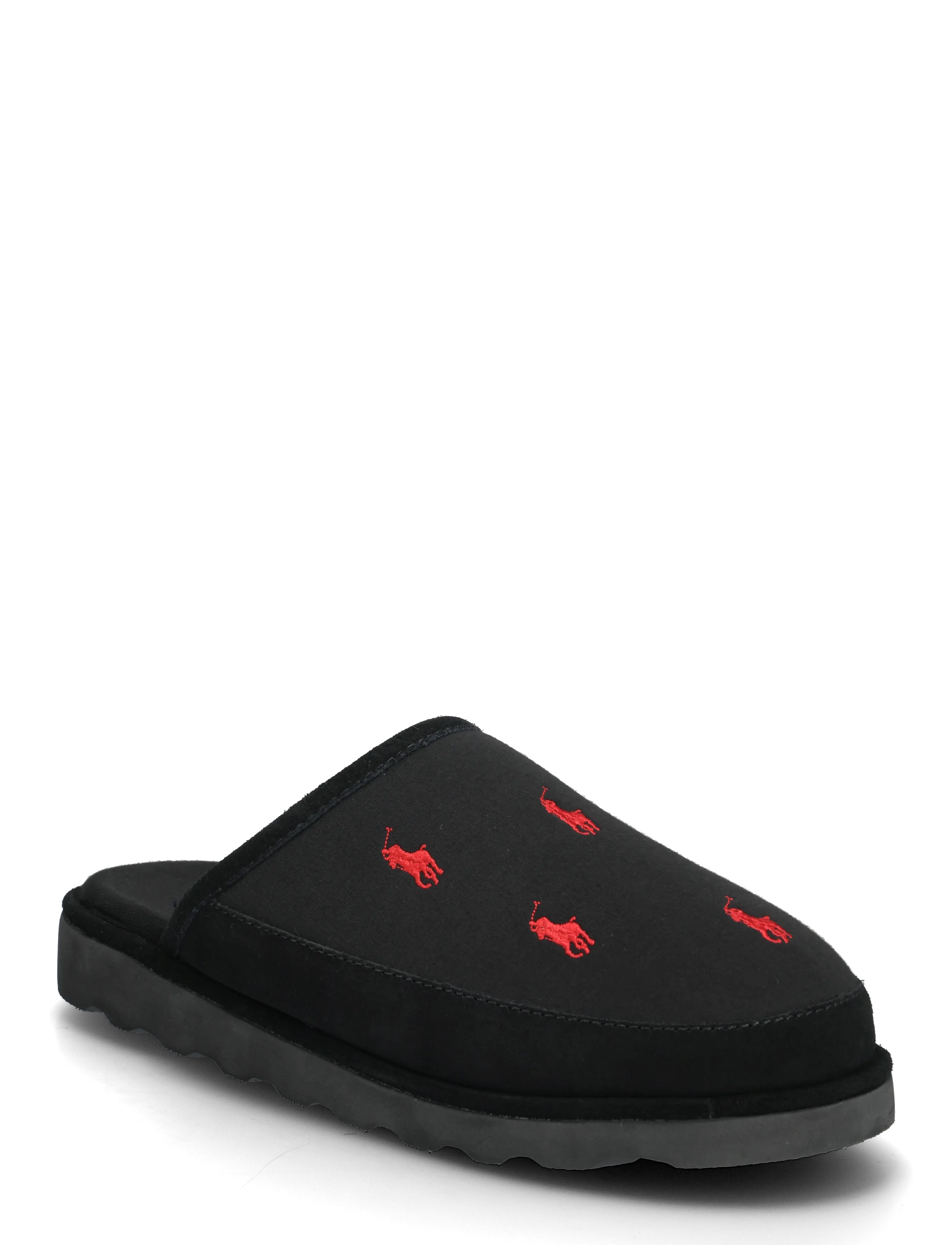 NYLON/SUEDE-READE SCFF R-DS-SLP - BLACK/RED PP